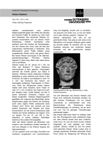 Kaiser Hadrian - Klassische Archäologie