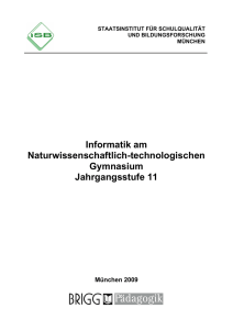 Handreichung Informatik am Naturwissenschaftlich - ISB