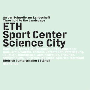 Untertrifaller | Stäheli ETH Sport Center Science City. An der