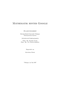 Mathematik hinter Google