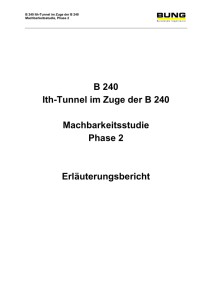 B 240 Ith-Tunnel im Zuge der B 240 Machbarkeitsstudie Phase 2