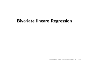 Bivariate lineare Regression