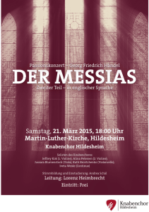 DER MESSIAS - Knabenchor Hildesheim