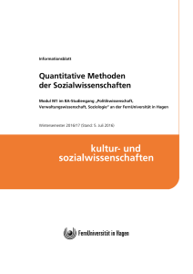 Quantitative Methoden der Sozialwissenschaften