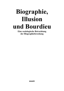 Biographie, Illusion und Bourdieu