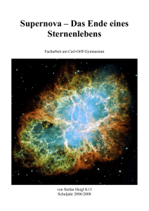 Supernova – Ende eines Sternenlebens