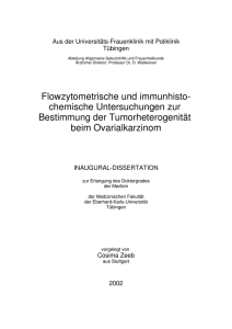 Flowzytometrische und immunhisto