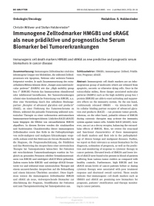 Immunogene Zelltodmarker HMGB1 und sRAGE als neue pr ä