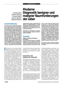 Moderne Diagnostik benigner und maligner Raumforderungen der