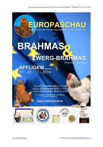Rassebezogene Europaschau für Brahma und Zwerg