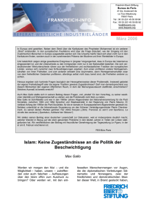 Islam: Keine Zugeständnisse an die Politik der Beschwichtigung