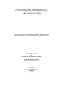 Onkolytische Aktivität des Designer Host Defense Peptids