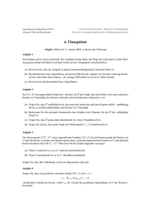 6. Übungsblatt - Algorithmik I - Karlsruher Institut für Technologie (KIT)