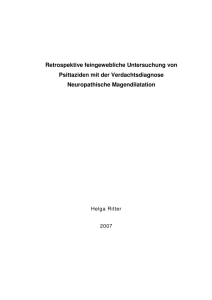 Retrospektive feingewebliche Untersuchung von Psittaziden mit der