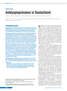 Amblyopieprävalenz in Deutschland