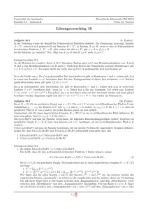 Lösungsvorschlag 10 - Universität des Saarlandes