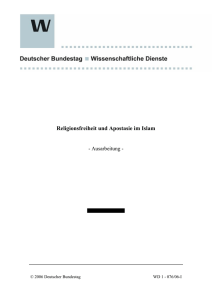 Religionsfreiheit und Apostasie im Islam