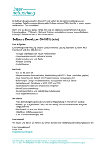 Software Developer 60-100% (w/m) - Inter