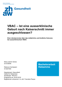 VBAC – Ist eine ausserklinische Geburt nach Kaiserschnitt immer