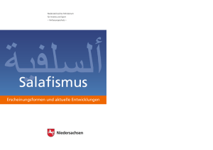 Salafismus - Erscheinungsformen und aktuelle Entwicklungen