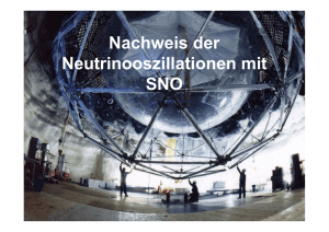 Nachweis der Neutrinooszillationen mit SNO