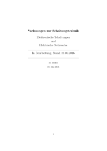 Vorlesungen zur Schaltungstechnik Elektronische Schaltungen und