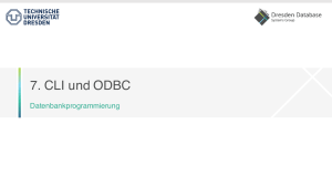7. CLI und ODBC