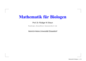 Mathematik für Biologen