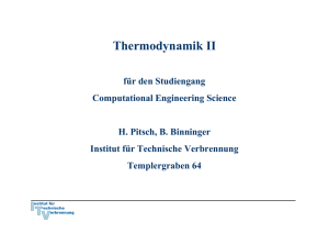 Thermodynamik - Institut für Technische Verbrennung