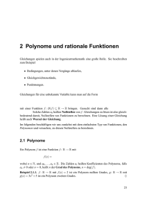 2 Polynome und rationale Funktionen