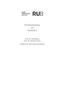 Formelsammlung zur Statistik I - Ruhr