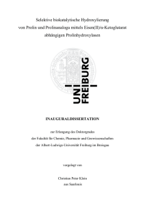 Selektive biokatalytische Hydroxylierung von Prolin und