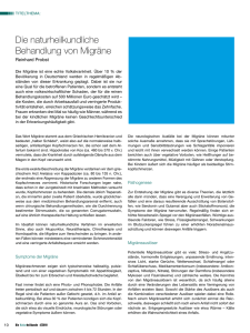 Die naturheilkundliche Behandlung von Migräne