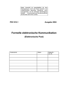 PDV 810.1 "Formelle elektronische Kommunikation
