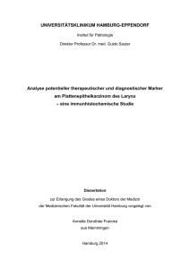 Analyse potentieller therapeutischer und diagnostischer Marker am