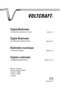 Digital-Multimeter Digital Multimeter Multimètre numérique Digitale