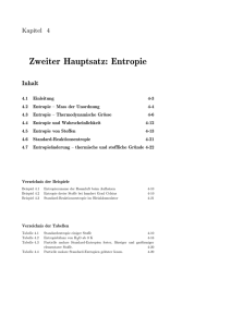 Zweiter Hauptsatz: Entropie