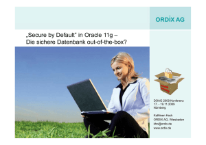 „Secure by Default” in Oracle 11g – Die sichere Datenbank