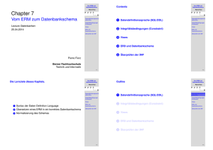 Vom ERM zum Datenbankschema - BFH-TI Staff