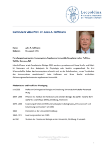 Curriculum Vitae Prof. Dr. Jules A. Hoffmann