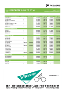 Preisliste Pegasus E