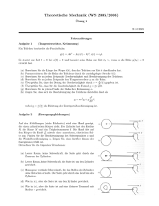 Theoretische Mechanik (WS 2005/2006)