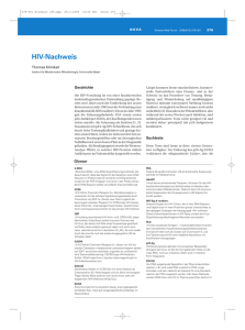 HIV-Nachweis - Swiss Medical Forum