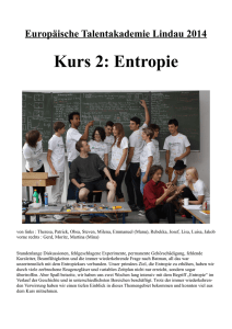 Kurs 2: Entropie - Gerd Breitenbach