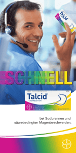 Talcid bei Sodbrennen und säurebedingten