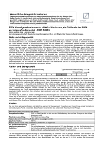 Wesentliche Anlegerinformationen PWM Vermögensfondsmandat