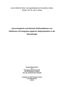 Immunologische und klinische Einflussfaktoren von Infektionen mit