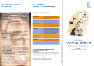 Tinnitus/Hörsturz - Druckkammerzentrum Hannover