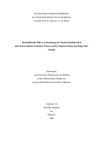 Hochauflösende MRT zur Beurteilung der Myokardvitalität durch