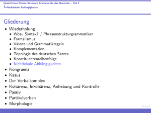 HPSG 2 - Universität Bielefeld